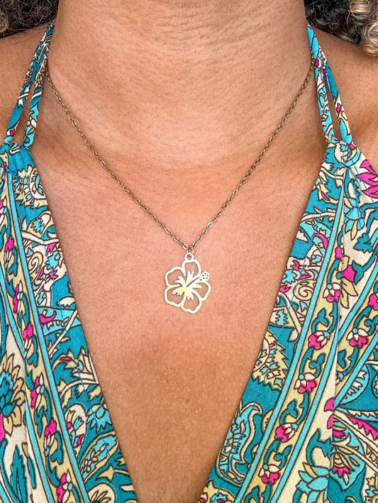 Collier hibiscus