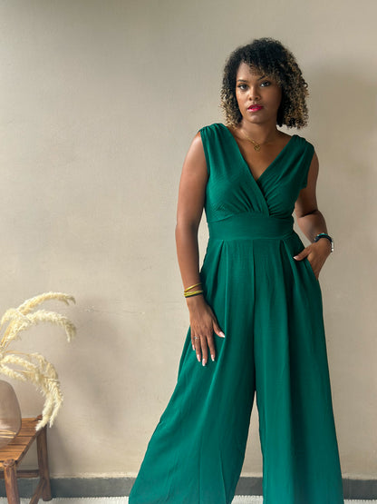 Combinaison pantalon vert de lune