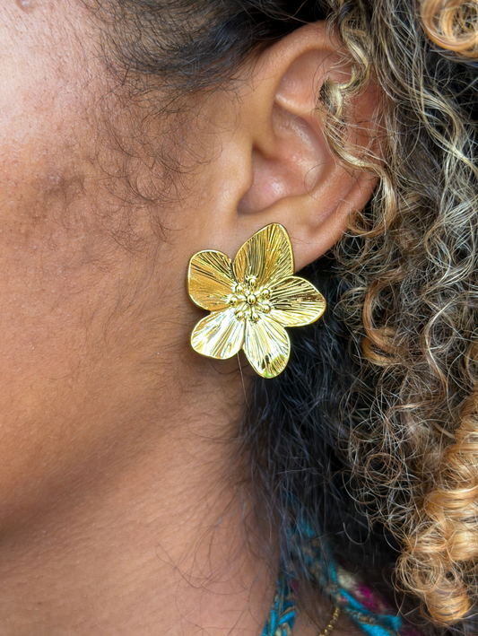 Boucles d'oreilles flèr péi