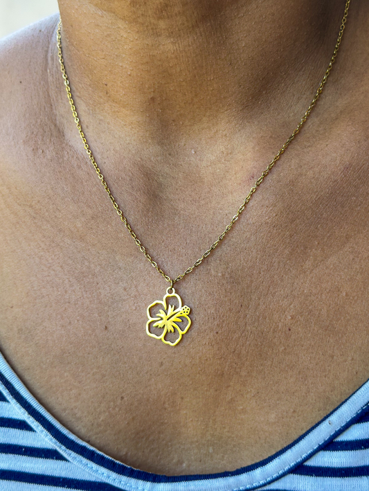Collier hibiscus